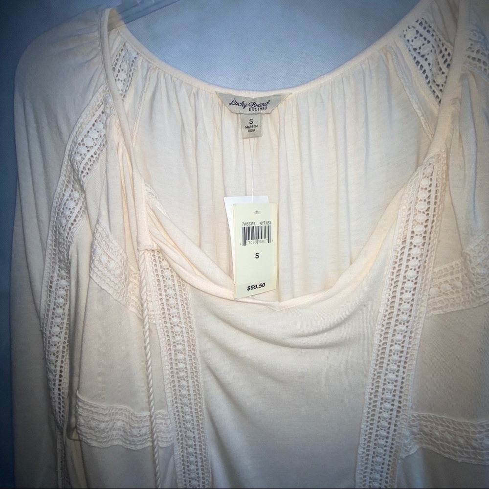 Lucky Brand Boho chic long sleeve top -Small